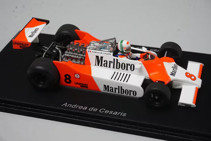 1:43 Spark S4298 McLaren M29 Long Beach GP 1981 #8 A. de Cesaris Marlboro specification