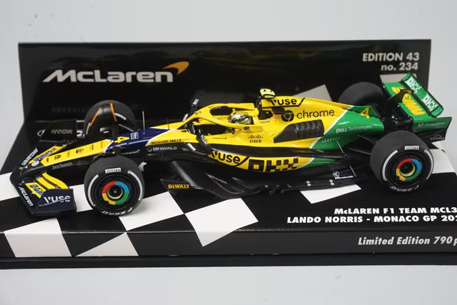 1:43 MINICHAMPS 537245104 McLaren F1 Team MCL38 Monaco GP 2024 #4 L. Norris