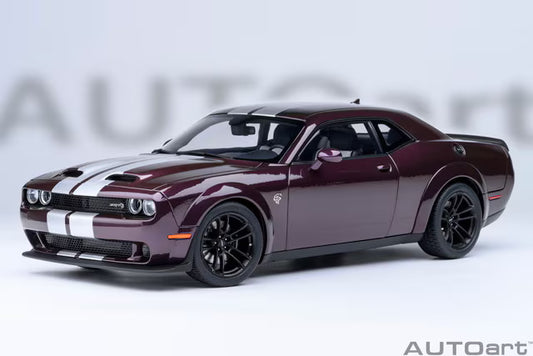 [ Pre-order ] 71762 AUTOart 1:18 Dodge Challenger SRT Jailbreak 2022 (Metallic Purple with Silver Stripes <Hellraisin>)