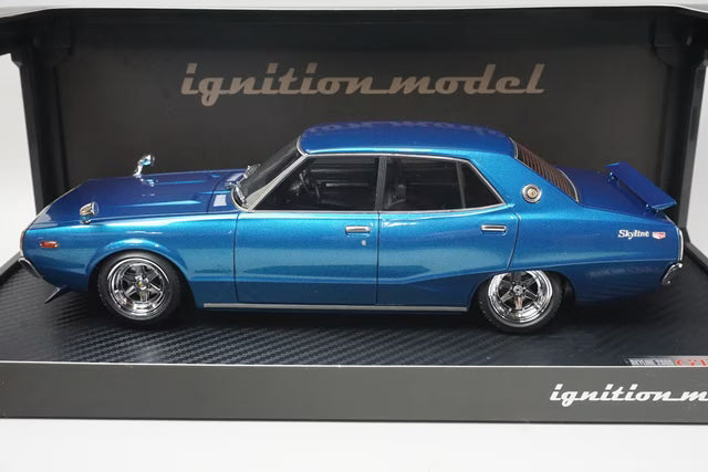 1:18 ignition model IG1982 Nissan Skyline 2000 GT-X (GC110) Blue Metallic