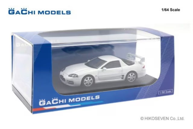 GM64001WH GaChi Models 1:64 Mitsubishi GTO (1998) 3000GT White