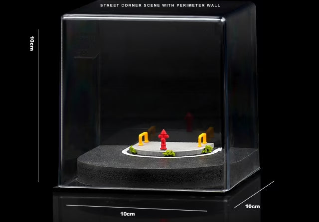 SCJ82018-A 収蔵家 Diorama 1:64 Street Corner Mini Diorama 007 Curved Road