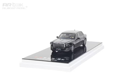 690201001 AR Box [ Almost Real Model ] 1:64 Hongqi U7 Golden Sunflower For State Guests Black