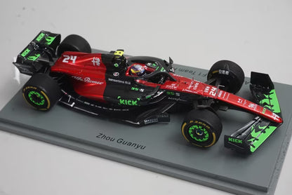 1:43 Spark S8922 Alfa Romeo F1 Team KICK C43 Belgian GP 2023 #24 Guanyu Zhou