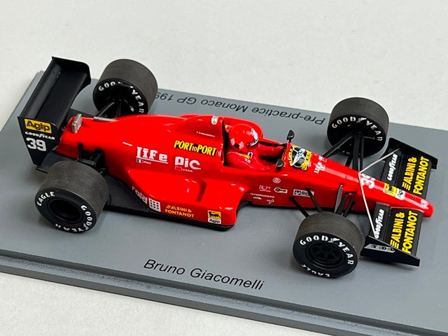 1:43 Spark S3923 Life L190 Pre-practice Monaco GP 1990 #39 B. Giacomelli