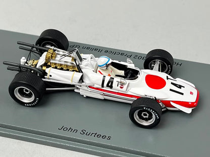 1:43 Spark S6228 Honda RA302 Practice Italian GP 1968 #14 J. Surtees