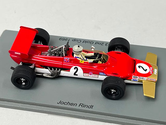 1:43 Spark S6355 Lotus 63 Gold Cup 2nd 1969 #2 J. Rindt