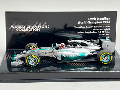 1:43 MINICHAMPS 436140044 Mercedes AMG Petronas F1 Team W05 L. Hamilton 2014 World Champion #44
