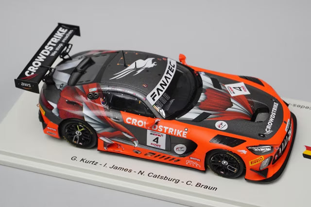 1:43 Spark SB804 Mercedes-AMG GT3 EVO CrowdStrike by Riley PRO-AM Class 24H SPA Winner 2024 #4