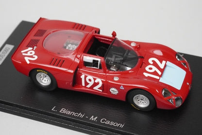 1:43 Spark SI034 Alfa Romeo T33-2 Targa Florio 3rd 1968 #192 L. Bianchi / M. Casoni