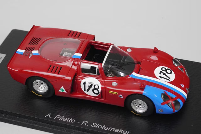 1:43 Spark SI035 Alfa Romeo T33-2 Targa Florio 5th 1968 #178 A. Pillet / R. Slotemarker