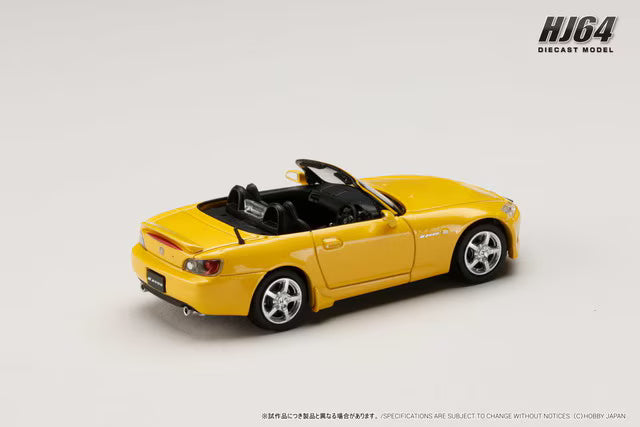 [ Pre-order ] HJ643020BY Hobby Japan 1:64 Honda S2000 AP1 Custom Version Indy Yellow Pearl