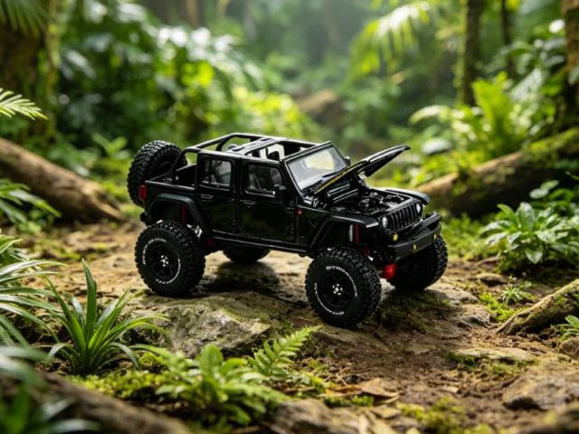 [ Pre-order ] KS-102-649 GCD Gaincorp Products 1:64 Jeep Wrangler Black (LHD)