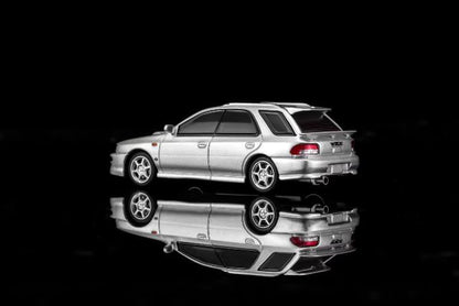 [ Pre-order ] M67103 MOTORHELIX 1:64 Subaru Impreza Wagon WRX STi ver. VI Arctic Silver Metallic