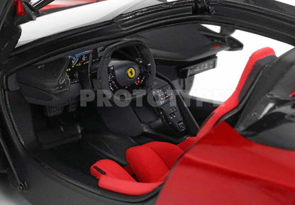 [ Pre-order ] HE180054HP BBR 1:18 Ferrari F80 Full-Open, Rosso, Supercar Wheels, Carbon/Silver, Polyfoam Packaging