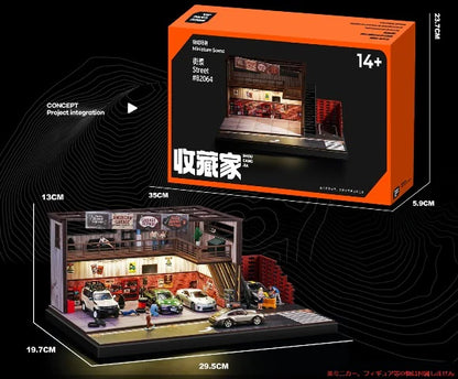 SCJ82064 収蔵家 1:64 American-Style Repair Shop Diorama