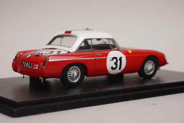 1:43 Spark S4136 MG B Hardtop Le Mans 24H 1963 #31 P. Hopkirk / R. Hutcheson