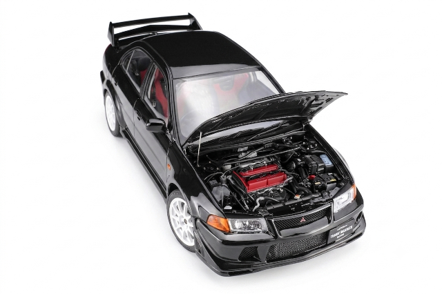 [ Pre-order ] M84303 MOTORHELIX 1:18 Mitsubishi Lancer Evolution VI GSR T.M.E Pyrenees Black