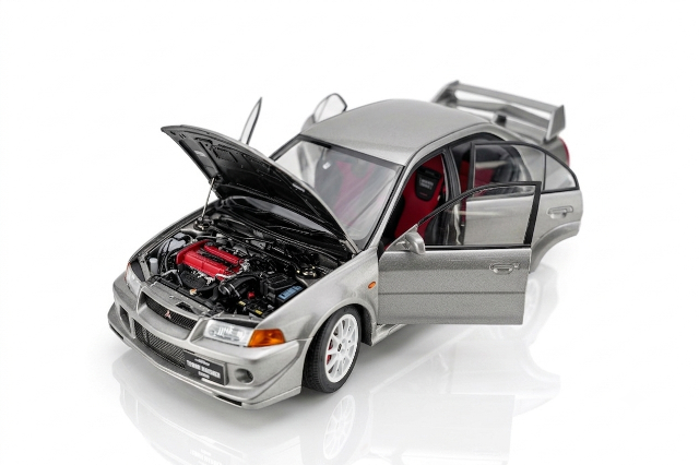 [ Pre-order ] M84304 MOTORHELIX 1:18 Mitsubishi Lancer Evolution VI GSR T.M.E Satellite Silver
