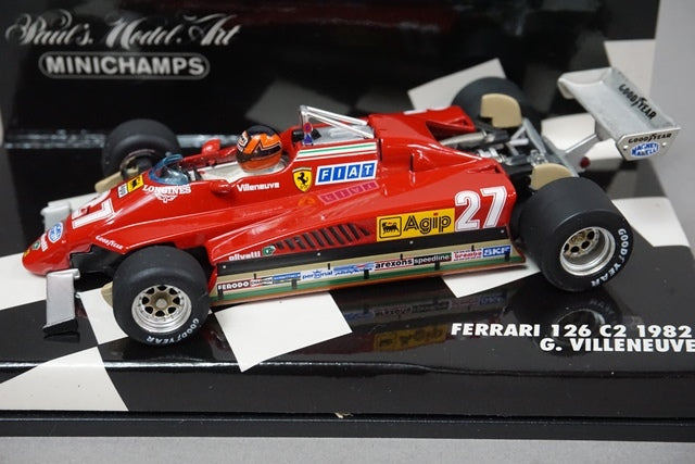 1:43 MINICHAMPS 430820027 Ferrari 126 C2 G.Villeneuve 1982 #27