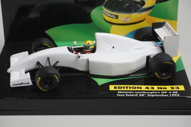 1:43 MINICHAMPS 540934399 McLaren Lamborghini MP4-8B A.Senna Test Car Estoril 1993 ASC No.23