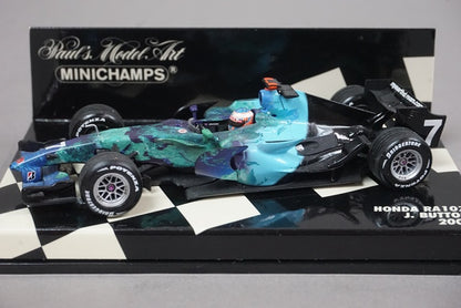 1:43 MINICHAMPS 400070007 Honda RA107 2007 #7 J.Button Earth Spec.