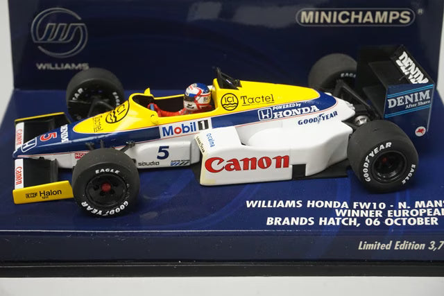 1:43 MINICHAMPS 400850005 Williams Honda FW10 Brands Hatch Winner 1985 #5 N.Mansell