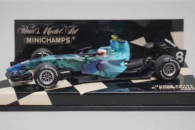 1:43 MINICHAMPS 400070008 Honda RA107 2007 #8 R. Barrichello Earth Specification