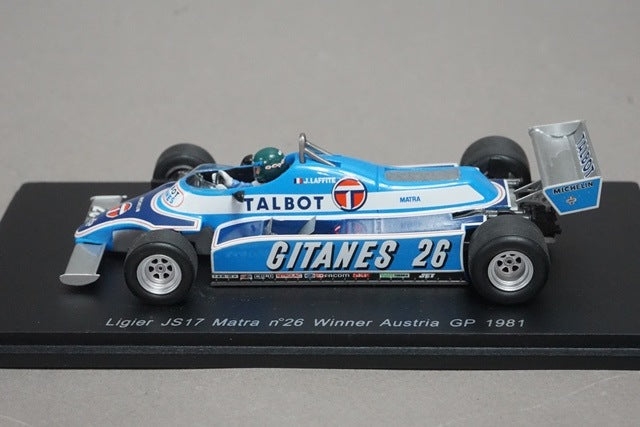 1:43 Spark S1636 Ligier JS17 Matra Austrian GP 1981 #26 J. Laffey Gitane model car