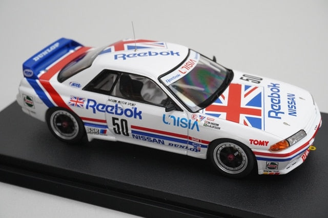1:43 HPI 8607 Nissan Reebok Skyline GT-R JTC Suzuka 1991 #50 model car