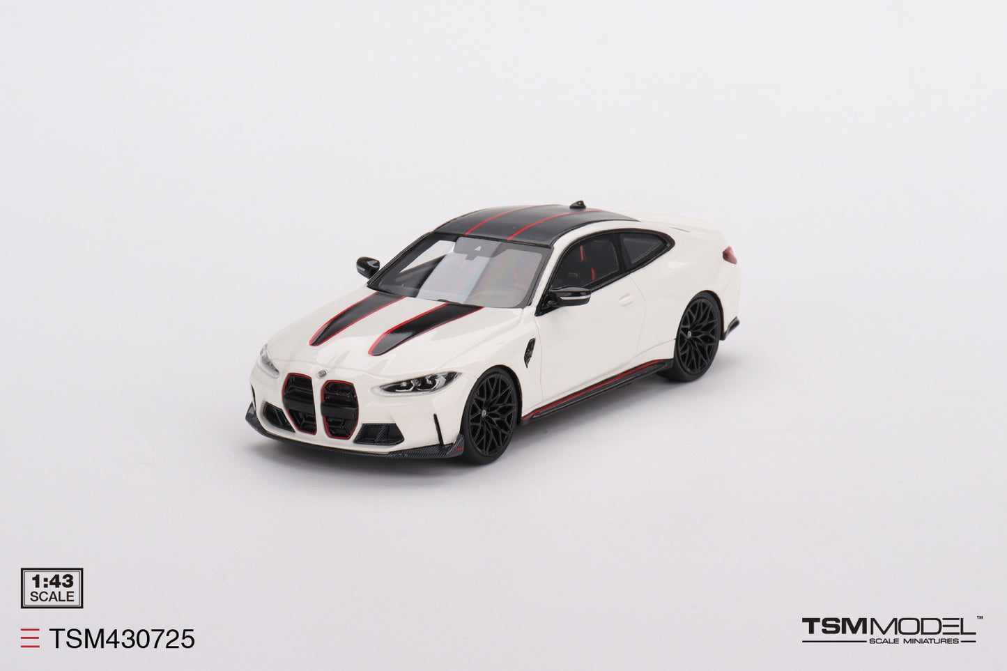 [ Back-order ] TSM TSM430725 1:43 BMW M4 CSL Alpine White model car