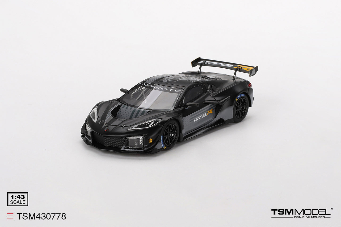 [ Back-order ] TSM TSM430778 1:43 Chevrolet Corvette GT3.R Road America 2023 Test Car model car