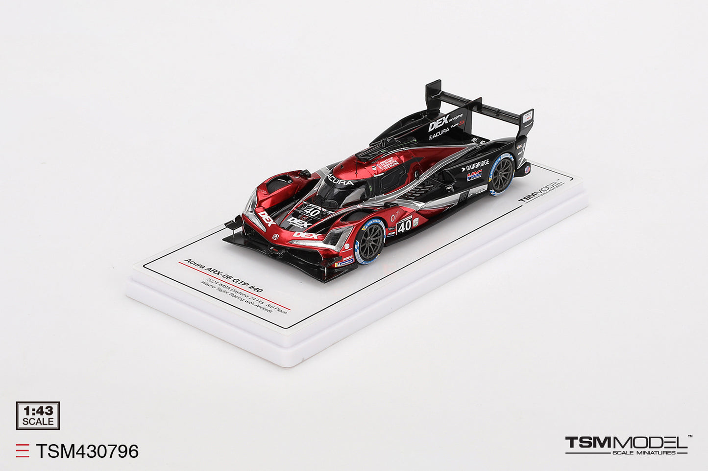 [ Back-order ] TSM TSM430796 1:43 Acura ARX-06 GTP IMSA Daytona 2024 #40 Wayne Taylor Racing with Andretti model car
