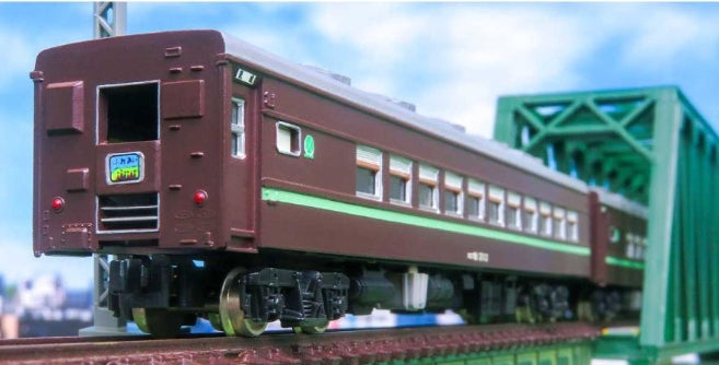 19507 Greenmax  Pre-painted E-kit Slot 81 Series Mitoza "Fureai" (with brown and light green stripes) 6-car set