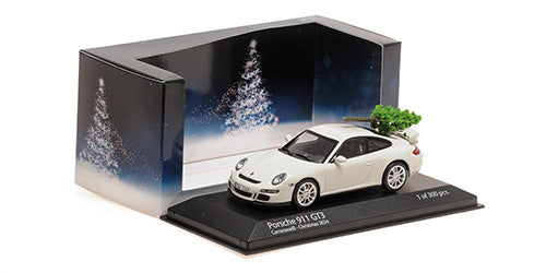 [ Back-order ] MINICHAMPS 400065405 1:43 Porsche 911 GT3 2006 White Christmas Tree model car