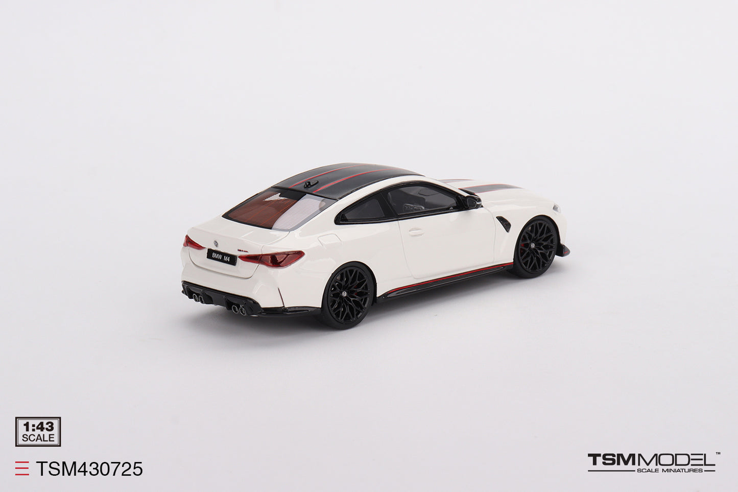 [ Back-order ] TSM TSM430725 1:43 BMW M4 CSL Alpine White model car