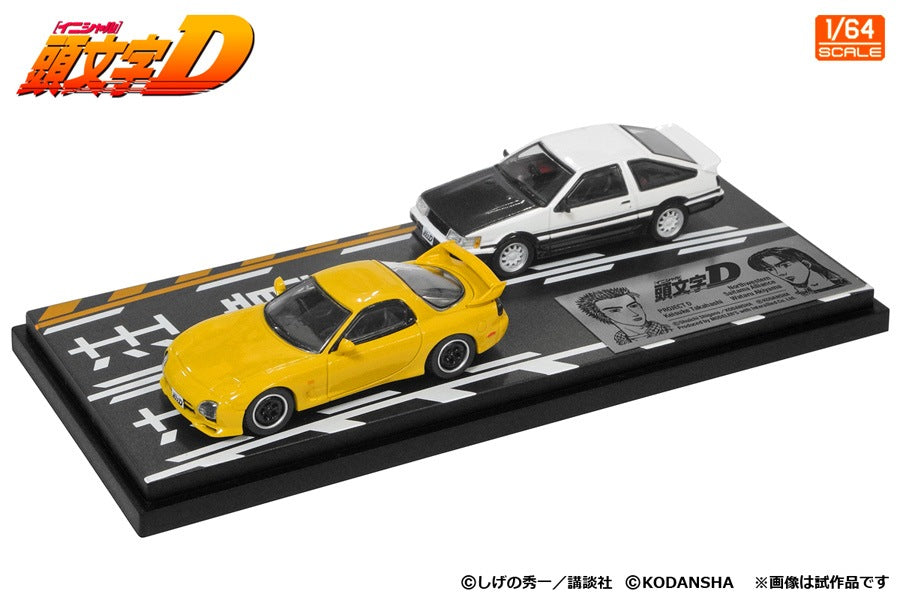 [ Back-order ] MODELER'S MD64210 1:64 Initial D Set Vol. 10 Keisuke Takahashi RX-7 FD3S & Wataru Akiyama Levin AE86 Diecast model car