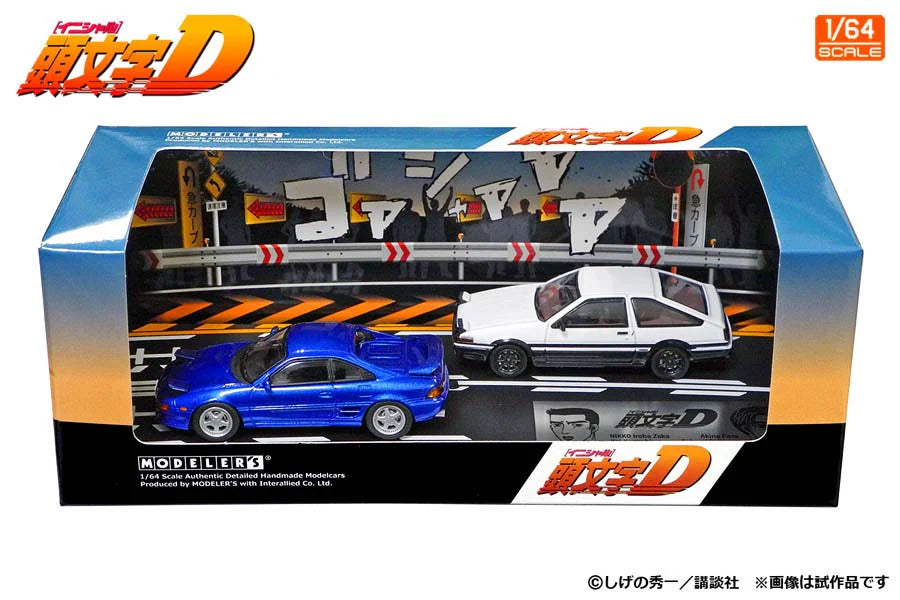 [ Back-order ] MODELER'S MD64215 1:64 Initial D Set Vol. 15 Kai Kogashira MR2 SW20 & Takumi Fujiwara Trueno AE86 Diecast model car