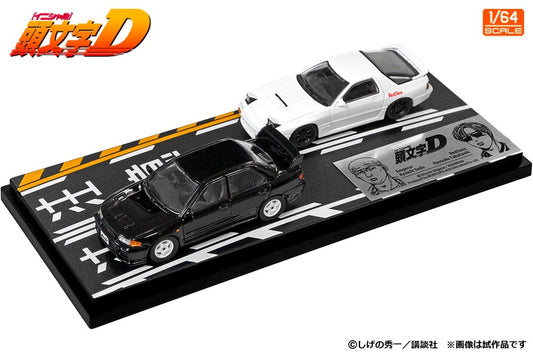 [ Back-order ] MODELER'S MD64217 1:64 Initial D Set Vol. 17 Kyoichi Sudo Lancer Evolution III & Ryosuke Takahashi RX-7 FC3S Diecast model car