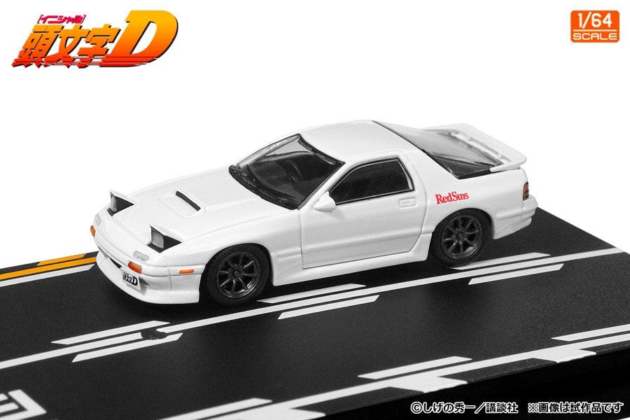 [ Back-order ] MODELER'S MD64217 1:64 Initial D Set Vol. 17 Kyoichi Sudo Lancer Evolution III & Ryosuke Takahashi RX-7 FC3S Diecast model car