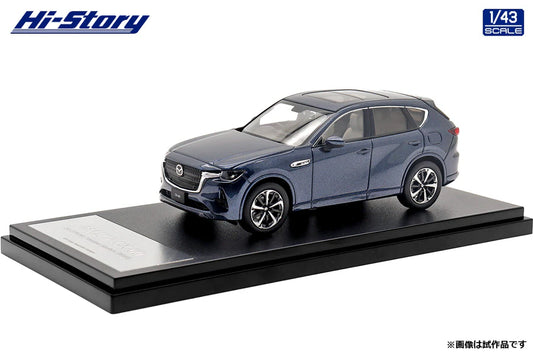 [ Back-order ] Hi-Story HS416DB 1:43 MAZDA CX-60 XD-HYBRID Premium Modern 2022 Deep Crystal Blue Mica Diecast model car