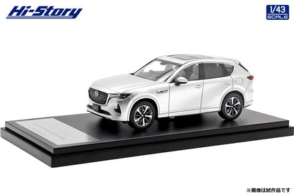 [ Back-order ] Hi-Story HS416SL 1:43 MAZDA CX-60 XD-HYBRID Premium Modern 2022 Sonic Silver Metallic Diecast model car