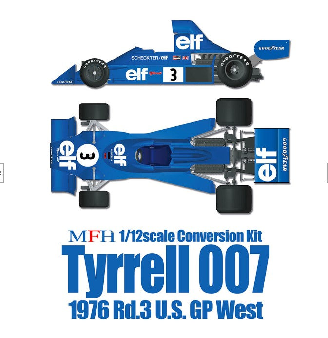 K322 Model Factory Hiro 1:12 Tyrrell 007 1976 #3 J.Scheckter/#4 P.Depailles Conversion Kit