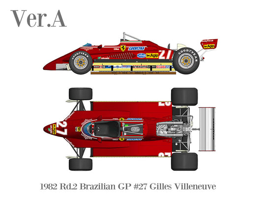 K795 Model Factory Hiro 1:20 Ferrari 126C2 Ver.A Brazilian GP 1982 #27 G.Villeneuve Fulldetail Kit