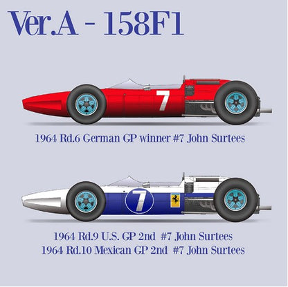 K834 Model Factory Hiro 1:12 Ferrari 158F1 Ver.A 1964 Germany GP/USA GP/Mexico GP #7 J.Surtees Fulldetail Kit