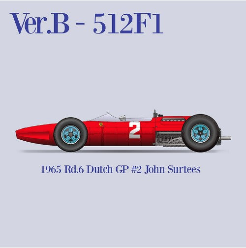 K835 Model Factory Hiro 1:12 Ferrari 512F1 Ver.B 1965 Netherlands GP 7th #2 J.Surtees Fulldetail Kit