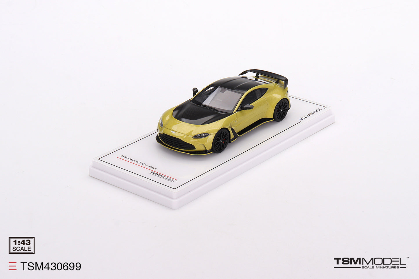 [ Back-order ] TSM TSM430699 1:43 Aston Martin V12 Vantage Cosmopolitan Yellow model car