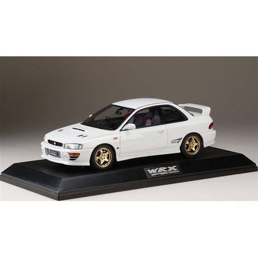 [ Back-order ] Hobby Japan HJ1812EW 1:18 SUBARU IMPREZA WRX type R Sit Version IV GC8 1997 FETHER WHITE Resin model car