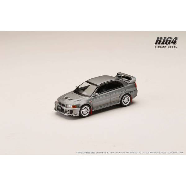 [ Back-order ] Hobby Japan HJ642032AGM 1:64 MITSUBISHI LANCER GSR EVOLUTION 5 CP9A 1998 with Mud flapTitanium Gray M Customized Color Ver Diecast model car