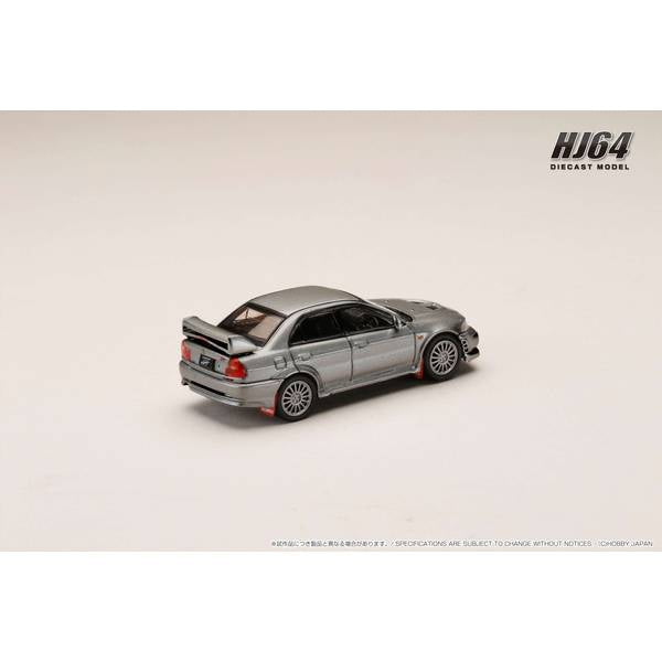 [ Back-order ] Hobby Japan HJ642033AGM 1:64 MITSUBISHI LANCER GSR EVOLUTION 6 CP9A 1999 with Mud flapTitanium Gray M :Customized Color Ver Diecast model car